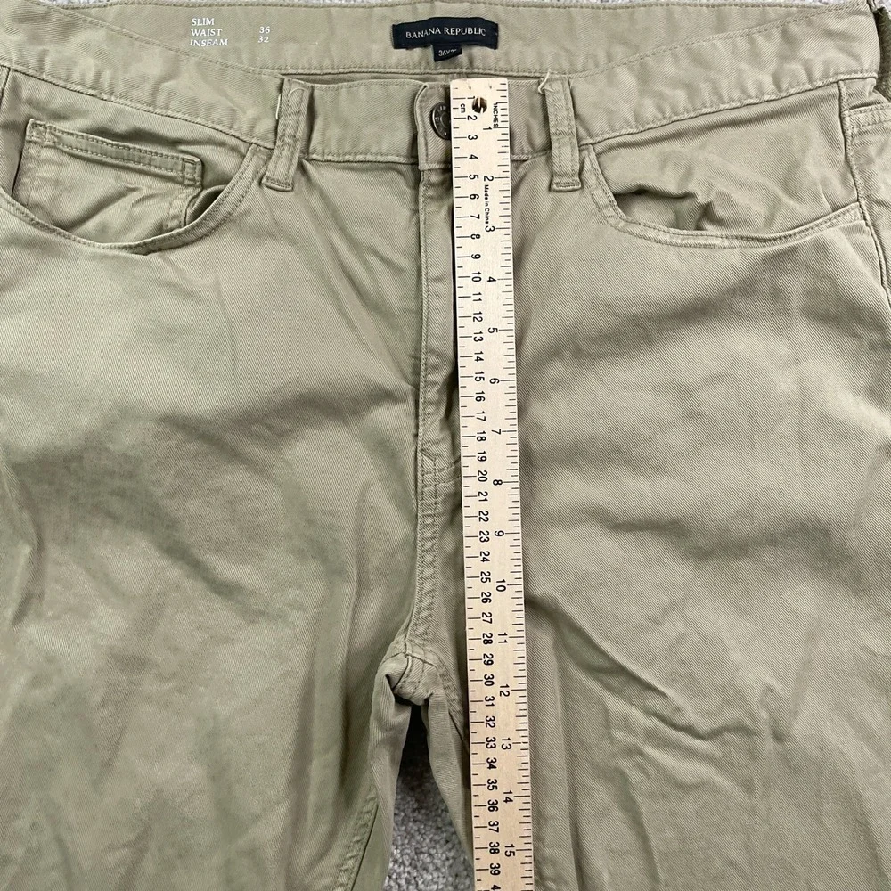 Banana Republic Pants Mens 36x32 Tan Slim 5 Pocket Stretch Twill Chino Khaki